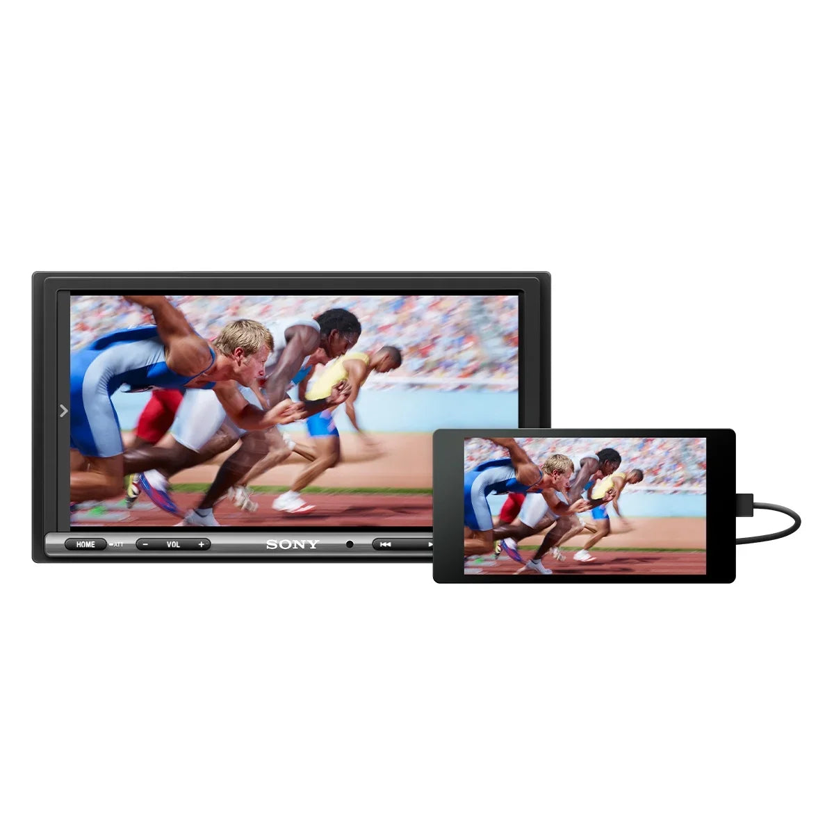 Mobile XAV-AX3200 6.95" Bluetooth Media Receiver with CarPlay and Android Auto