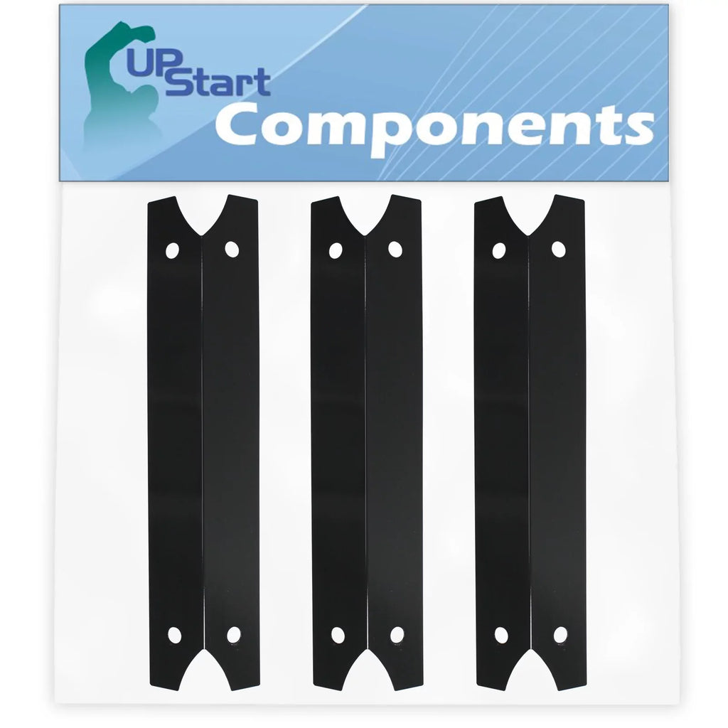 3-Pack BBQ Grill Heat Shield Plate Tent Replacement Parts for Charmglow 8107400F - Compatible Barbeque Porcelain Steel Flame Tamer, Flavorizer Bar, Vaporizer Bar, Burner Cover 17 3/4"