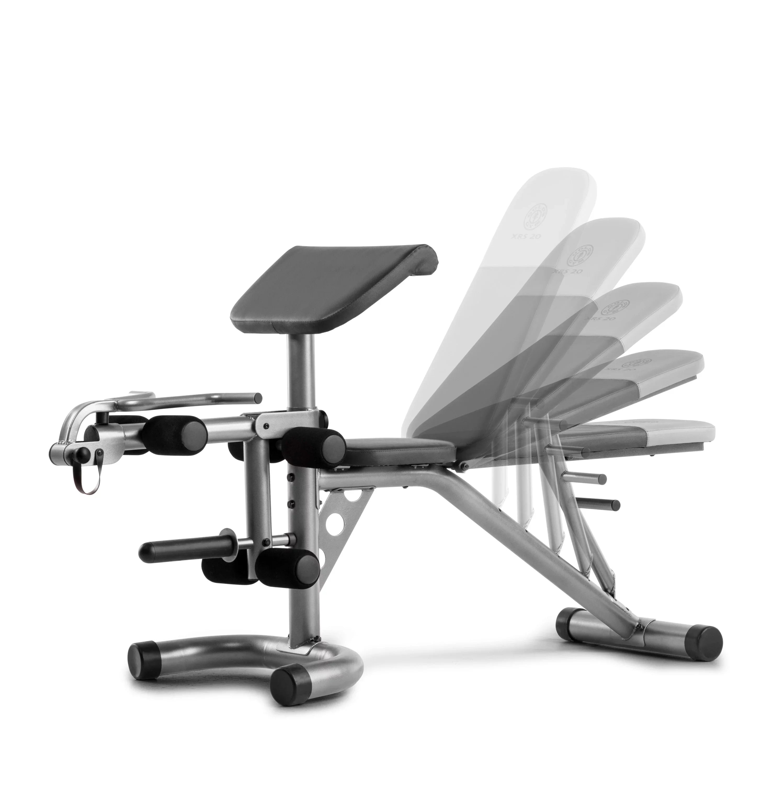 Weider XRS 20 Adjustable Olympic Bench with Removable Preacher Pad, 610 Lb. Weight Limit