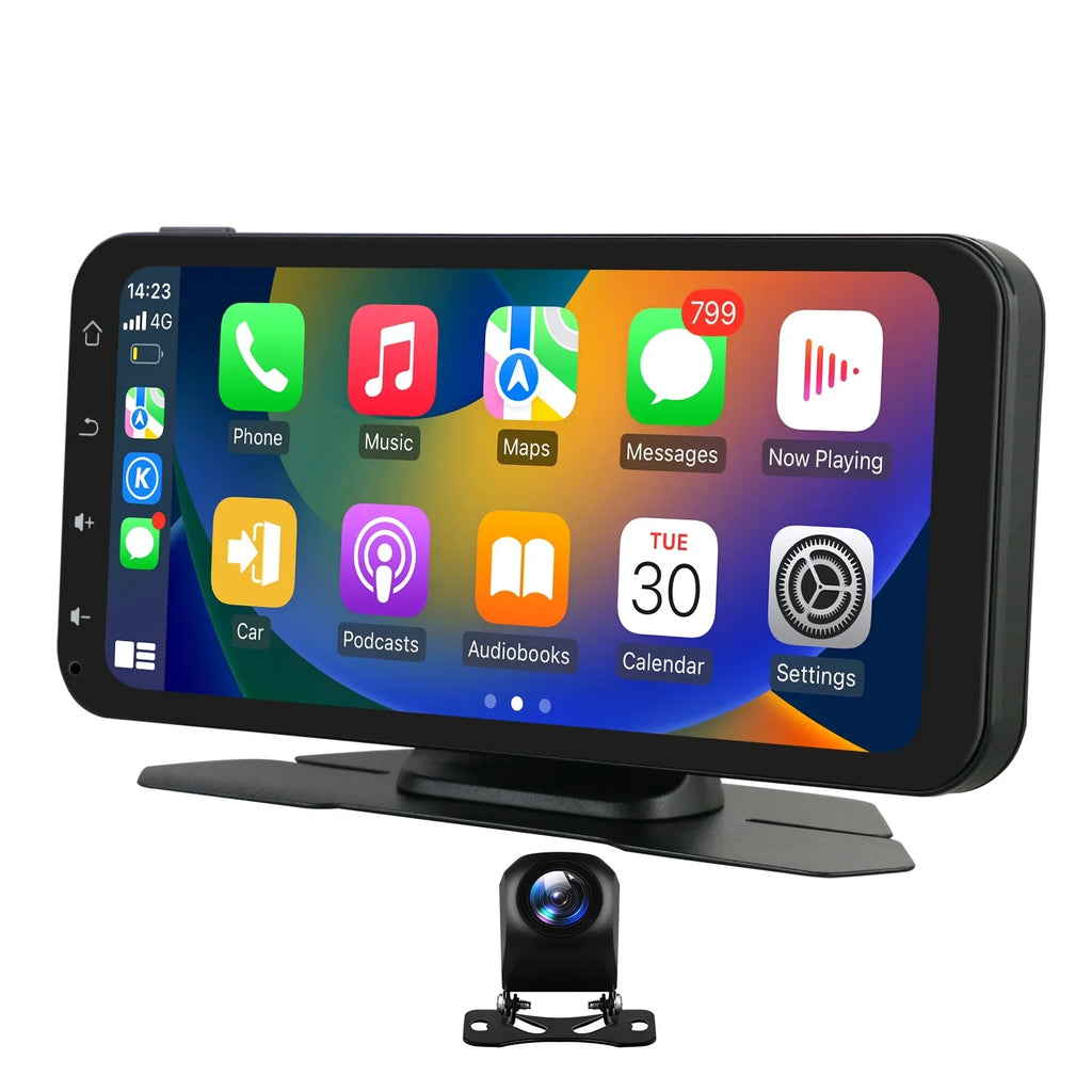 Hizpo GPS Navigation Bluetooth 6.25 Inch Display 360° Adjustable FM Car Radio Stereo Head Unit Receiver With Carplay Android Auto And Backup Camera