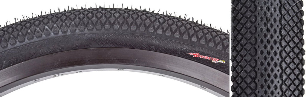 Vee Tire Co. Speedster BMX Tire: 20" x 1.75" Folding Bead Black
