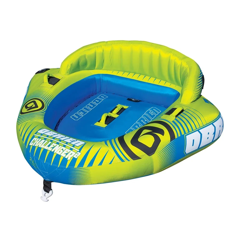 O'Brien Challenger 2 Cockpit Series 2 Person InflatableTowable Rider Tube, Green