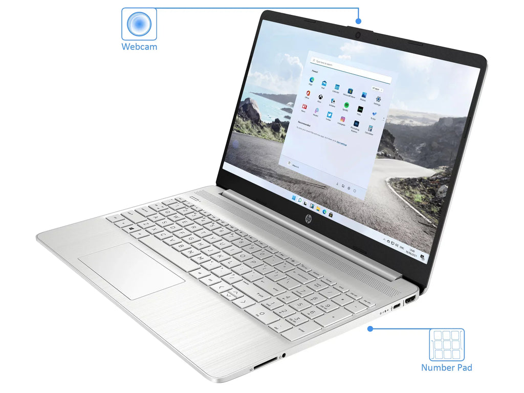 15 Notebook 15.6" HD Display, Ryzen 3 5300U Upto 3.8GHz, 8GB RAM, 512GB NVMe SSD, Vega 6, HDMI, Card Reader, Wi-Fi, Bluetooth, Windows 11 Pro