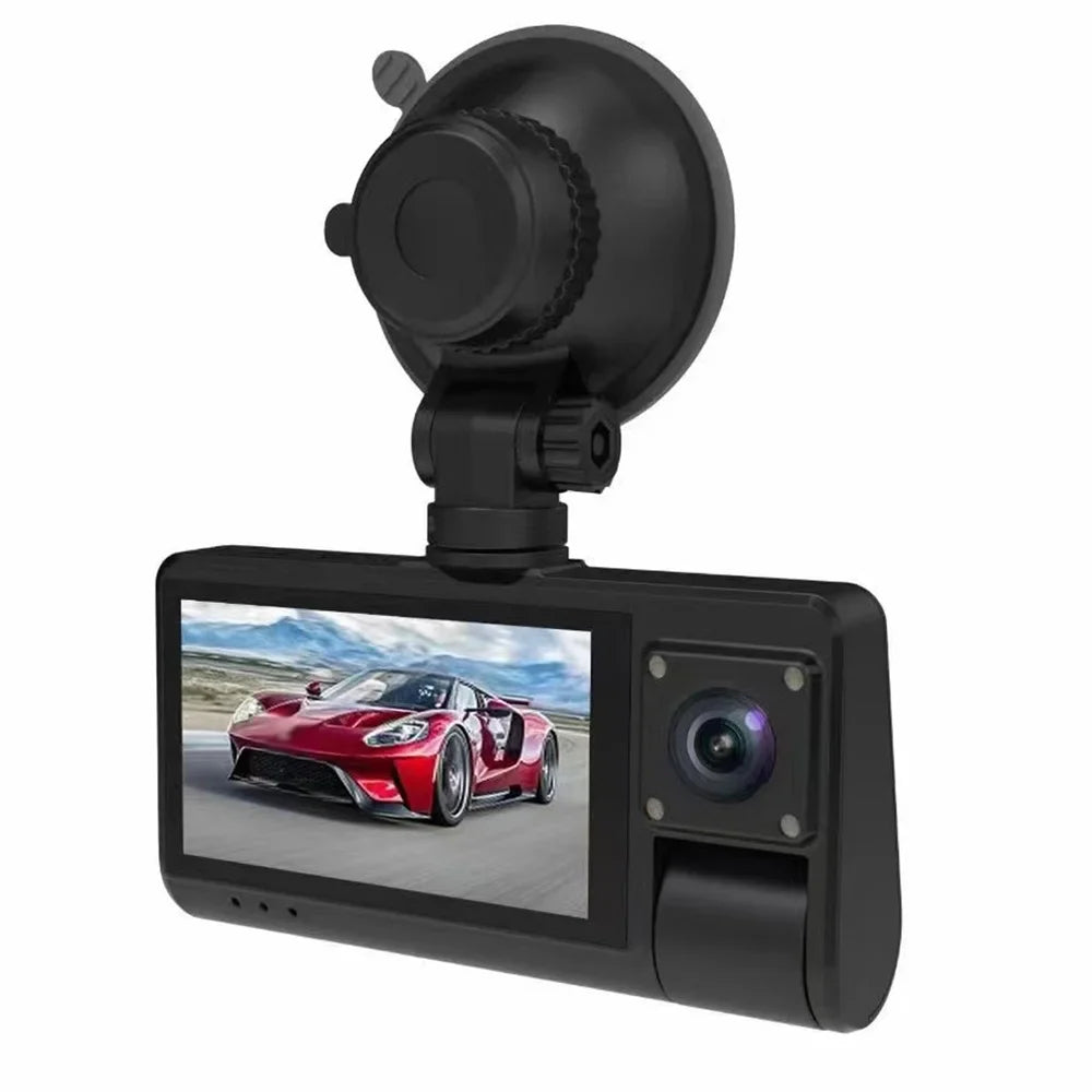 OWSOO Dash Cam, Touched Monitor Car Rearview Mirror Recorder with Wide Angle, Clear Video Recording for Auto Safety Driving