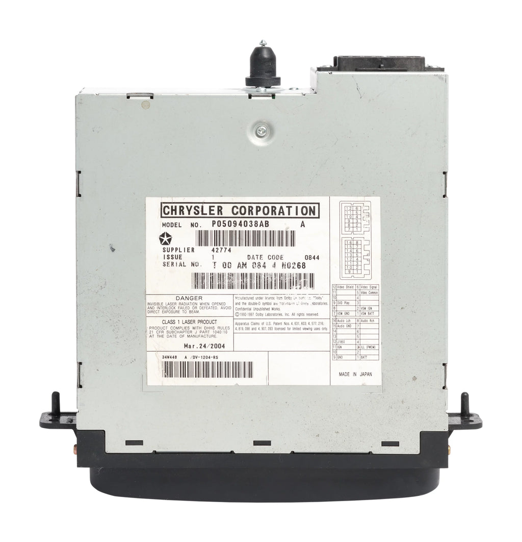 Restored 2002-03 Chrysler Voyager Town & Country Single-Disc DVD Player P05094038AB (Refurbished)