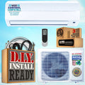 AmVent Super Efficiency 12000 BTU Inverter Ductless Mini Split and Heat Pump 115V/60 Hz 500 SQ coverage area with 25 ft installation Kit