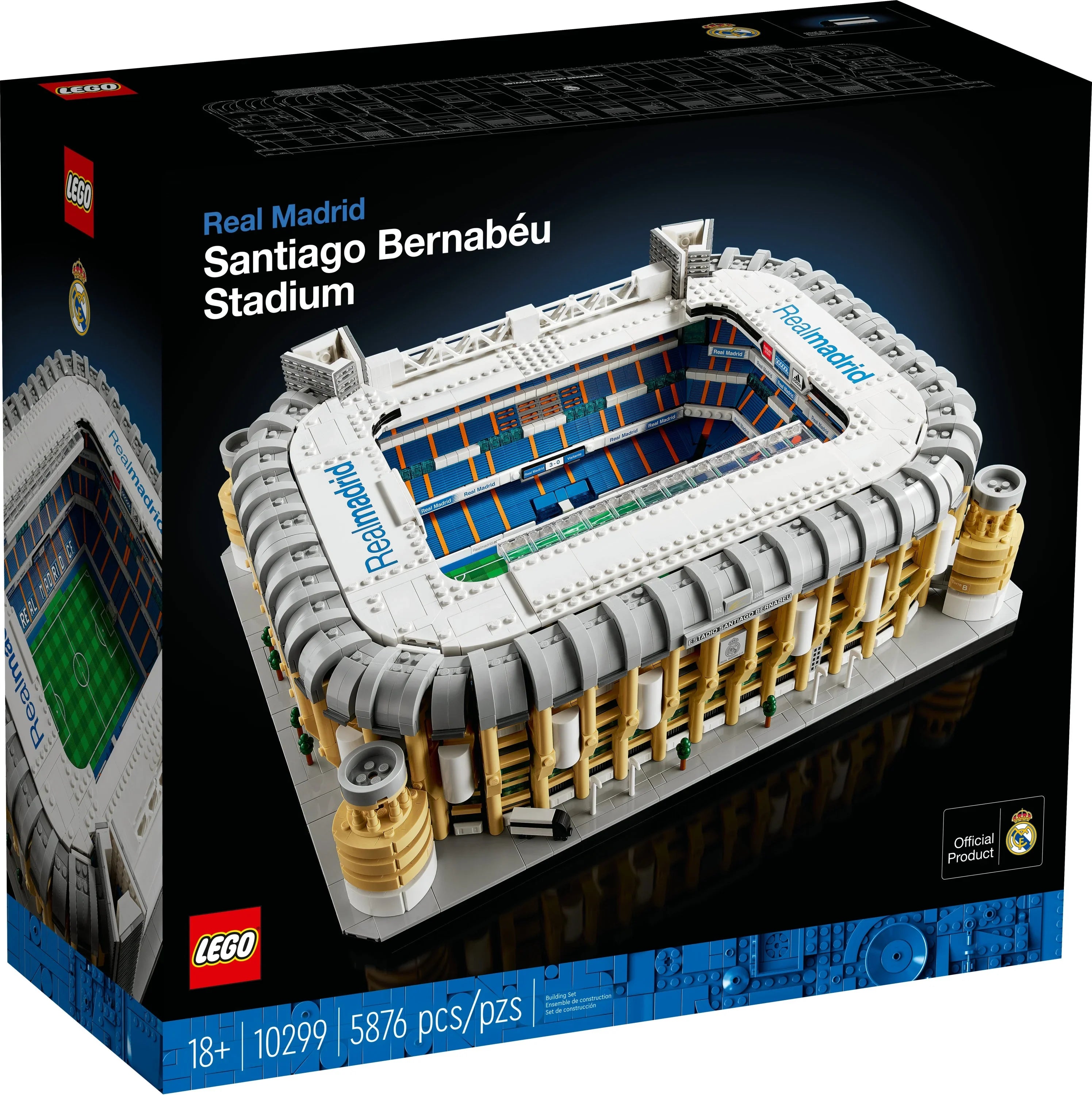 LEGO Icons Real Madrid Santiago Bernabéu Stadium 10299 Building Set - Soccer Field and Model Building Kit for Adults, Home and Office Collectible Decor Piece, Great Gift Idea for Sports Fans