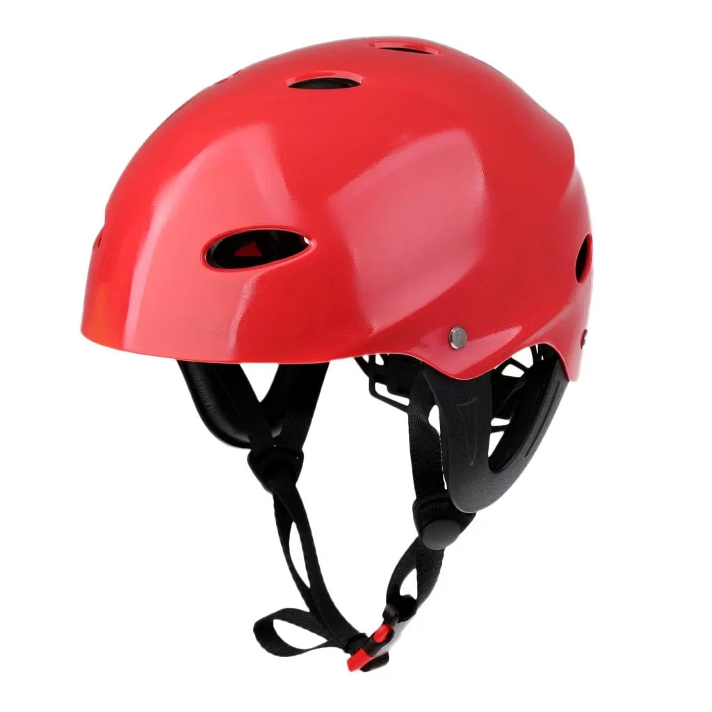Helmet Head Impact Hard Cap for Wakeboard Kayak Canoe Surfing Liquid Sports Tow Sports - Red