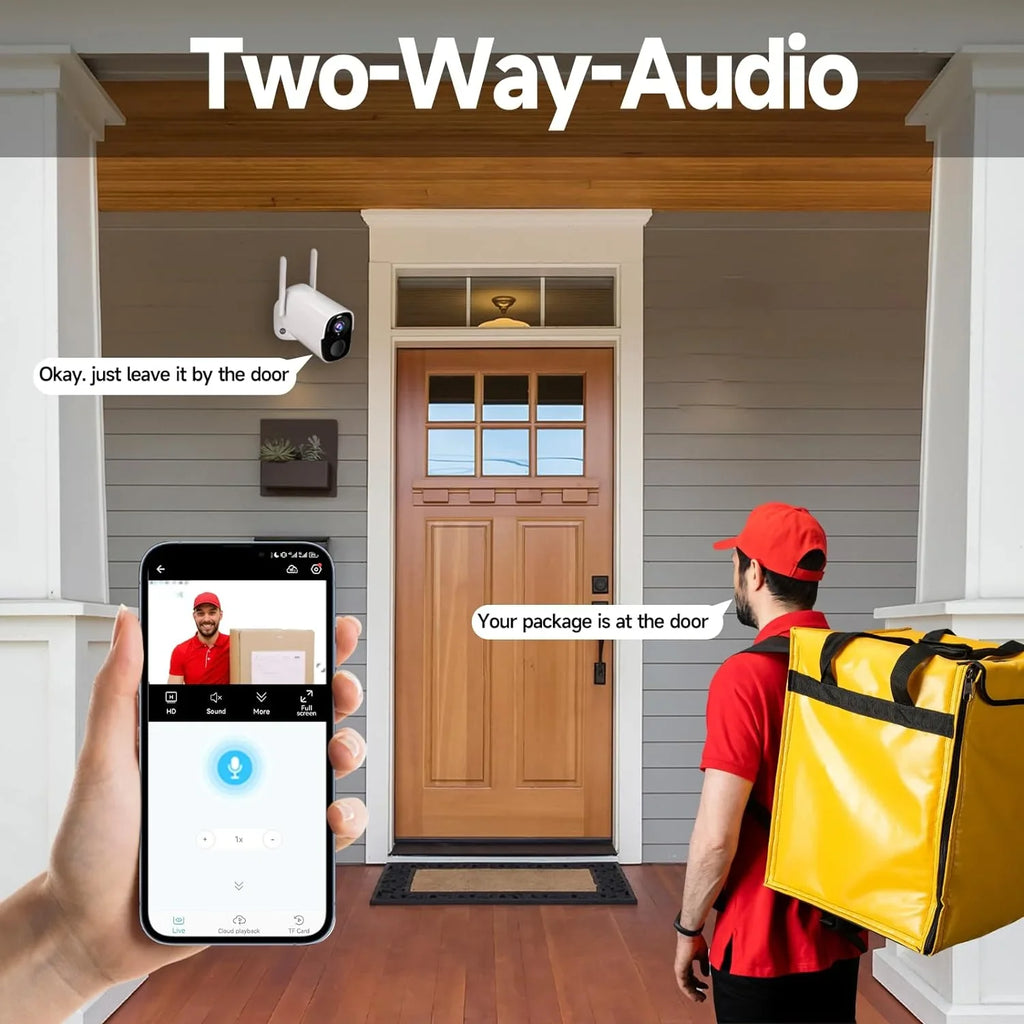 4Pack Security Cameras Wireless Outdoor - 2K QHD Color Night Vision AI Motion Detection WiFi Wireless Cameras for Home Security, Spotlight Siren Alarm Camera with 2-Way Audio, Cloud/SD (up to 256G)