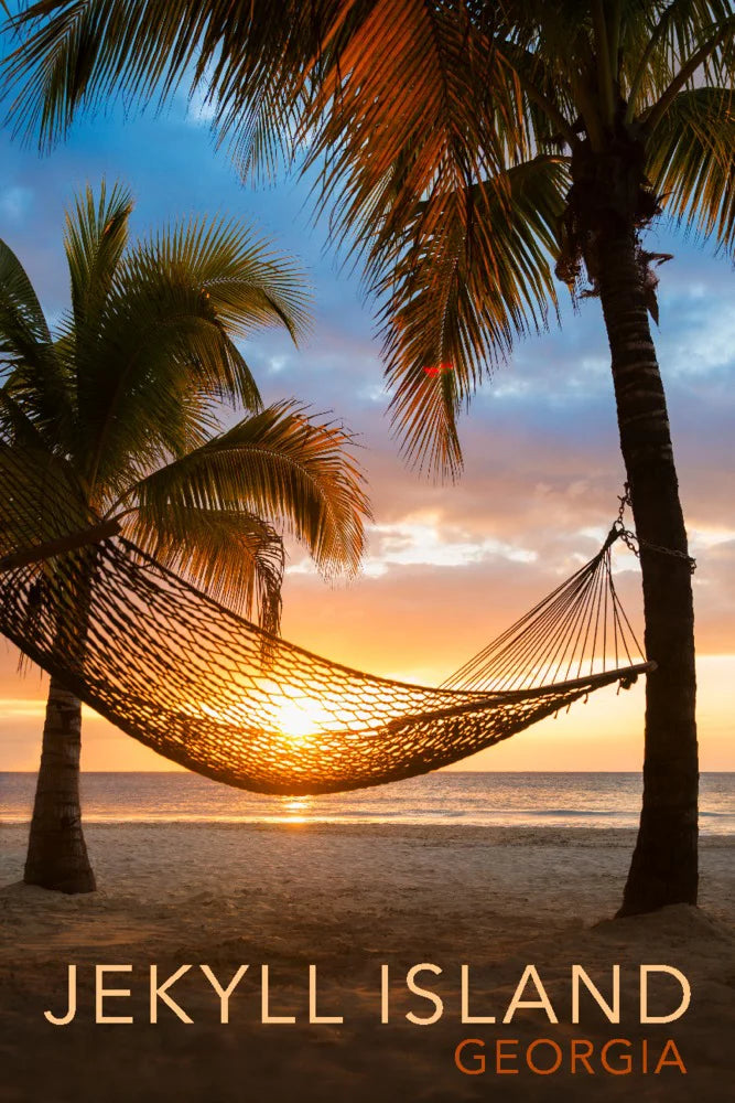 Jekyll Island, Georgia, Hammock and Sunset (1000 Piece Puzzle, Size 19x27, Challenging Jigsaw Puzzle for Adults and Family, Made in USA)