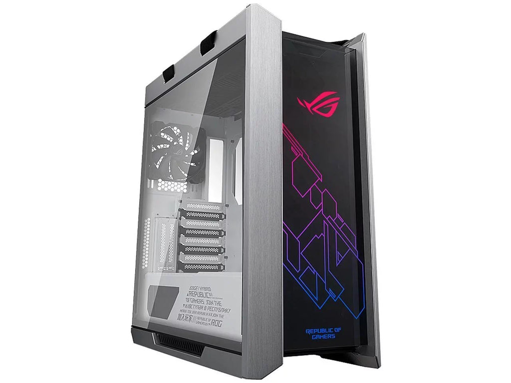 ROG Strix Helios GX601 White Edition RGB Mid-Tower Computer Case for ATX/ EATX Motherboards with Tempered Glass, Aluminum Frame, GPU Braces, 420mm Radiator Support and Aura Sync