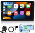 Android 2+32GB Car Stereo Wireless Carplay Android Auto Double Din Radio 10.1" 1280*720 IPS Display WiFi GPS Navigation Bluetooth USB FM/RDS Receiver AHD Backup Camera