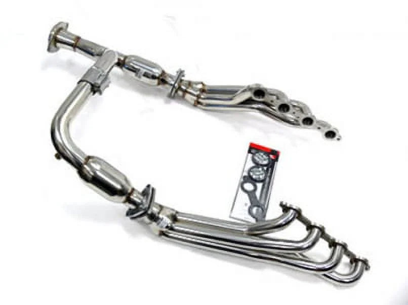 Catted Long Tube Header Compatible With 2007 thru 2013 Chevy 1500 6.2L LS3 L92 By OBX-RS