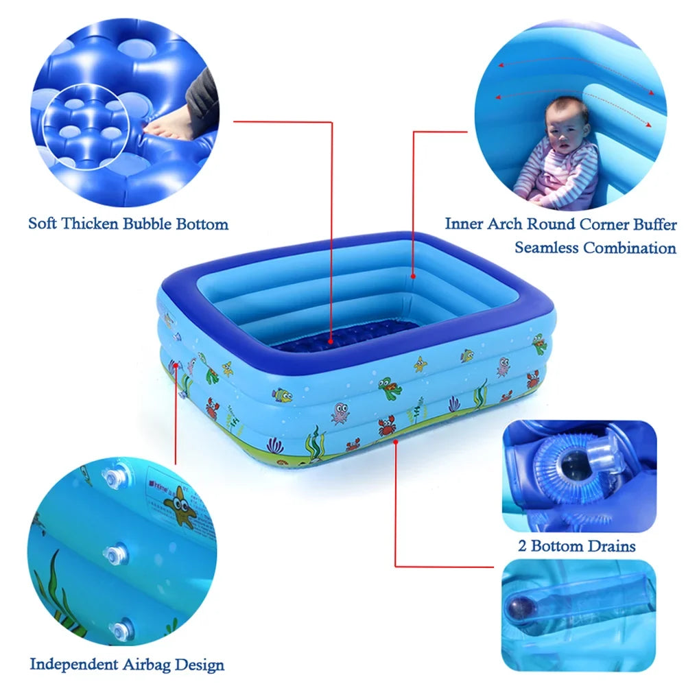 Portable Swimming Pool Inflatable Swimming Pool Basin Kid Bathtub