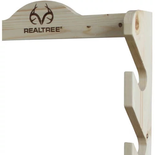 Rush Creek Creations Realtree Solid Pine 4 Gun Wall Rack with Hidden Hardware - Handcrafted - Long-lasting