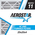 Aerostar 20x20x4 MERV 11, Air Filter, 20 x 20 x 4, Box of 4